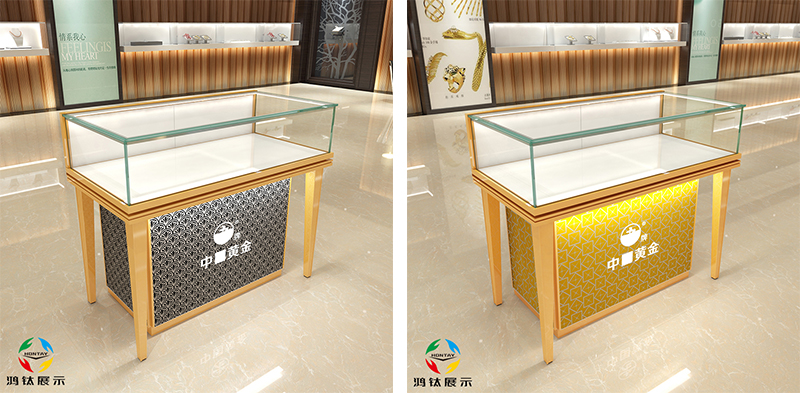 玻璃黃金首飾展示柜臺E款-01前柜 玻璃黃金首飾展示柜臺E款-01前柜