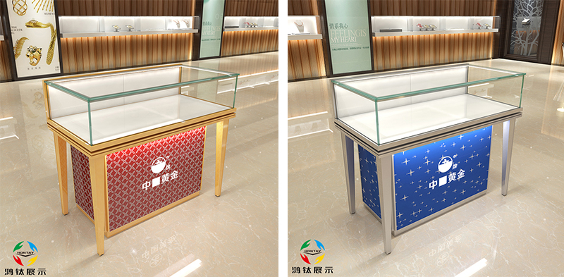 玻璃黃金首飾展示柜臺E款-01前柜 玻璃黃金首飾展示柜臺E款-01前柜
