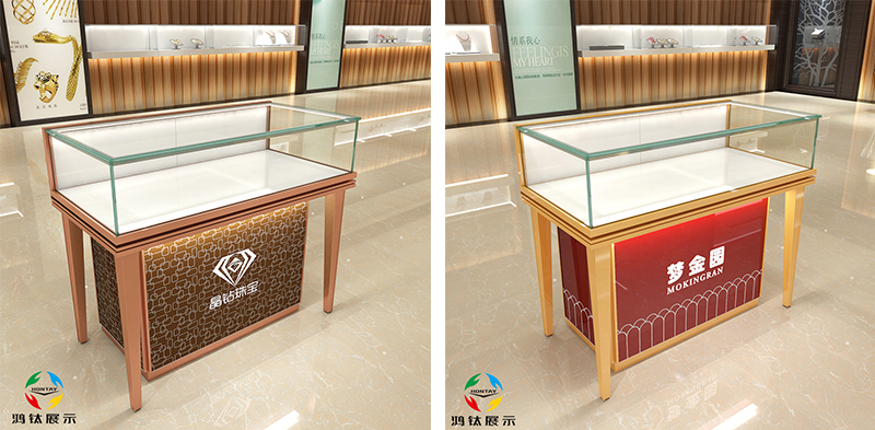 玻璃黃金首飾展示柜臺E款-01前柜 玻璃黃金首飾展示柜臺E款-01前柜